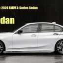 Side Window Visors Wind Deflectors Sun Rain Guards Compatible with 2019-2025 BMW 3-Series Sedan 330i 330e M340i, Tape-On Black