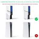 for PS5 Cooling Fan with Led Light, Quiet for PS5 Fan Cooling Fan for PS5 Cooler Cooling Fan for Playstation 5 fan with 3 Small Fans 3.0 USB Port 2 Fan Speed Setting fan (White)