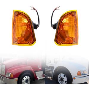 LAFORMO Pair(2) Amber Turn Signal Lights Compatible With 1986-2008 KW Kenworth K300 T300 T330 T600 ;Replacement For K256-509 P54-1038 K256-509R P54-1038R