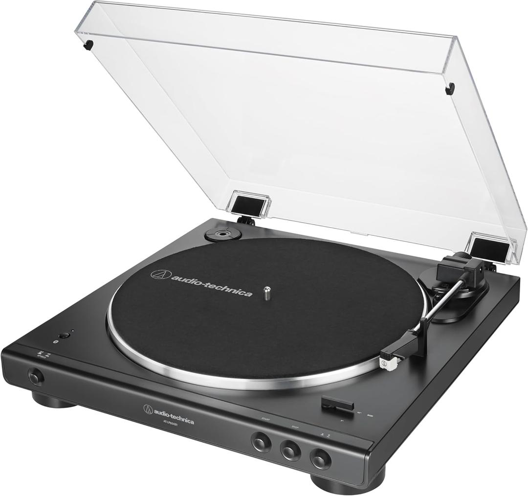 Audio-Technica AT-LP60XBT-BK Fully Automatic Wireless Belt-Drive Turntable (Black) (ATLP60XBTBK)