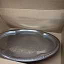 4 Pack Silver Serving Trays Set 20 x 15 Inch, Stainless Steel Serving Tray