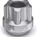 White Knight 41400 Chrome Finish 1/2"-20 Thread Size Open End Acorn Wheel Lock, (Random Lock Pattern) 4 Pack