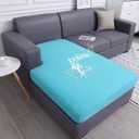 hyha Waterproof Couch Cushion Covers, Sectional Sofa Slipcovers Washable, L Shape Chaise Dog Couch Covers for Sectional Sofa, Universal Furniture Protector (1 Piece for Chaise, Peacock Blue)