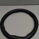 Valleycomfy Microfiber Leather Steering Wheel Cover Universal 15 inch (Black)