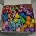 100 PCS Eye Finger Puppets Toys Set, Wiggly Eyeball Finger Puppet Eye On Rings for Kids, Party Favors for Boys Girls