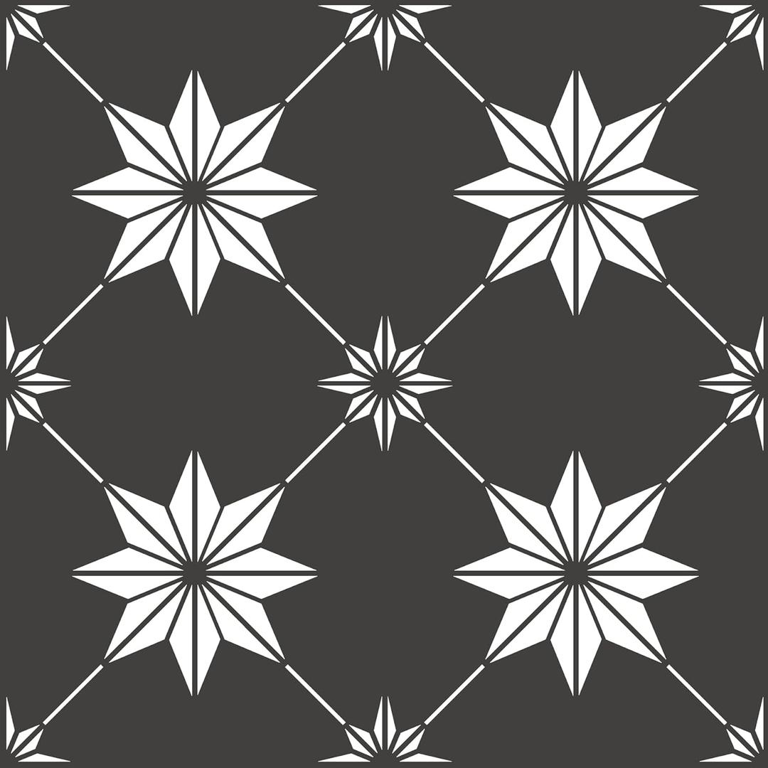 FloorPops Black Rigel Peel & Stick Floor Tiles, FP3990 (Pack of 10 Tiles)