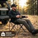 Portable Folding Camping Chair - Heavy Duty Steel Frame Outdoor Chair with Side Cup Holder, Breathable Polyester Fabric, Collapsible Camp Chair for Camping, Beach, Picnic, Fishing, 4PCS