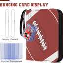 Mlikero 720 Pockets Football Card Binder, Sports Card Binder with Card Display Design, Premium Card Ablums with Sports Pattern Wristband Fit for Football Cards 2026