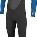 O'Neill Youth Reactor-2 3/2mm Back Zip Full Wetsuit (12, Black/Ocean)