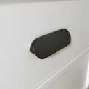 Peaha 20 Pack Black Finger Pulls for Cabinets 3 inch Matte Black Cabinet Pulls Edge Pulls for Cabinets 76mm Hole Centers