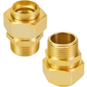 CSST Male NPT Fitting Kit Brass Natural Gas Quick Connect Adapter 3/4'' Grill Propane Conversion Connector 2 Pack