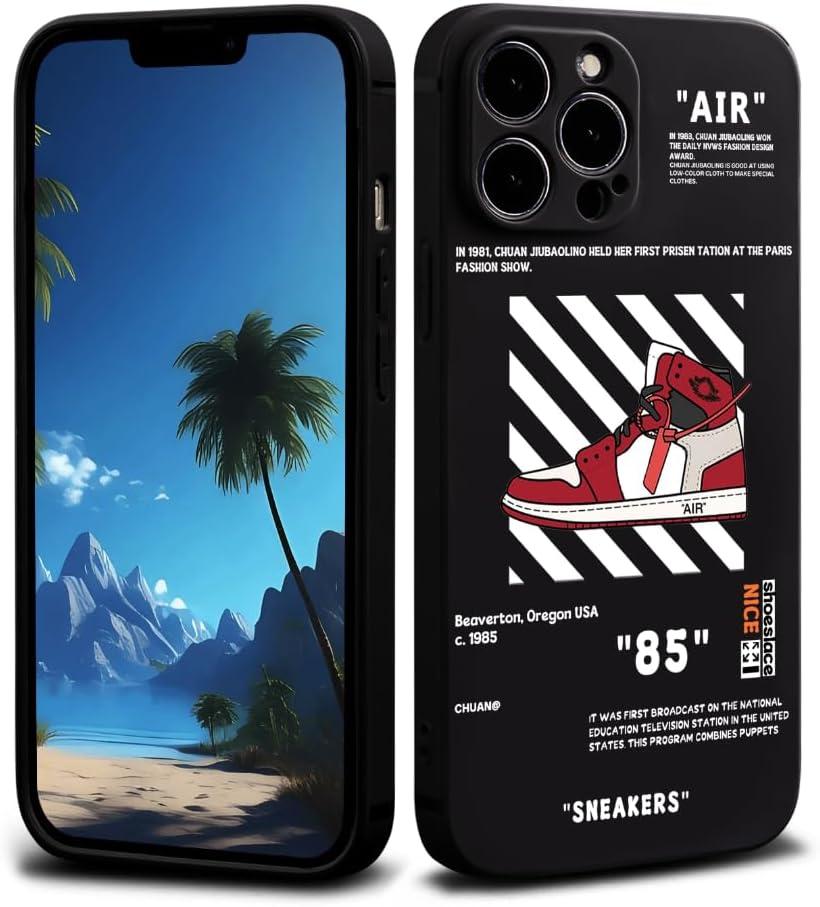 Cool Basketball Sports Sneaker Phone Case for iPhone 13 Pro Case for Boys Men Shockproof Street Designer Aesthetic Compatible with iPhone 13 Pro (Red)