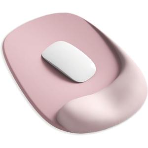 ErgoEase Ergonomic Mouse Pad with Gel Wrist Support - Premium Lycra Fabric, Non-Slip, Ideal for Laptop & Desktop, Office & GamingDesk Accessories (06Pink Serenity)