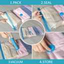 Roomimaster Vacuum Storage Bags, Vacuum Seal Space Saver Bags for Clothing, Travel Lugggage, Carry-on, Blankets, Pillow, Comforters, Bedding, 10 Jumbo