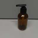 Cornucopia Brands 4oz Amber Glass Pump Bottles (Pack of 4) Great for Lotions, Liquid Soap, Aromatherapy and More