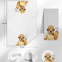 Funny English Bulldog Golf Kitchen Towels, English Bulldog Gifts for Women Men Hand Towels for Bathroom, Golf Lover Gifts Dish Tea Towels for Kitchen Decor, 16x24 Inch 549