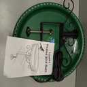 Lovppy Heated Bird Bath for Deck Railing, 100W Thermostatically Controlled Heated Bird Baths for Outdoors Bird Bath Heater, Heated Birdbath for Outside Winter Garden Patio Yard(Green)