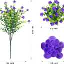 Ivydale Artificial Fake Fall Mums Flowers Plants for Outdoors Indoor Decoration, 12 Bundles Faux Plastic Mix-Colored Daisy Flowers UV Resistant Faux Greenery Bushes Shrubs for Home Porch Patio Garden