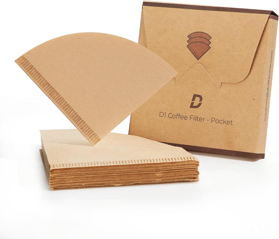 2 x D1 Coffee Filters-Pocket 100ct, Compostable, Disposable Coffee Filters Fits Driftbrew D1 All-in-One Coffee Press