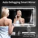 30"x48" LED Bathroom Mirror with Lights, DimmableAnti-FogBathroom Vanity Mirror for Wall, Backlit + Front Lit, Memory Function, Shatter-Proof, Tempered Glass