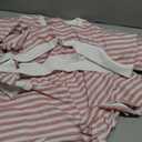 Melliflo Women 2 Piece Outfits Lounge Sets Striped Print Long Sleeve V Neck Sweatshirt and Shorts Set Sweatsuit (XL)