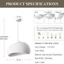 19.7in White Wabi sabi Light Fixture Dining Room Pendant Light japandi lamp Modern Pendant Light for Kitchen Island Living Room Bedroom Bathroom Entryway, Size: 50cm/19.7inch