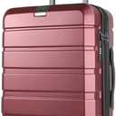 KROSER Hardside Expandable Carry On Luggage with Spinner Wheels & Built-in TSA Lock, Durable Suitcase Rolling Luggage with USB Port, Carry-On 20-Inch, Burgundy