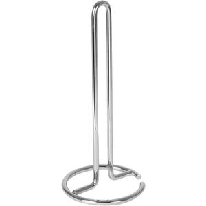 Spectrum Euro Paper Towel Holder Chrome  Freestanding Countertop Dispenser for Kitchen, Easy Tear Access, Sleek Modern Design, Fits Standard Rolls, Durable Steel Construction