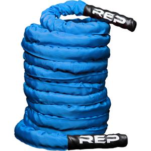 REP Fitness Battle Rope | 30/40/50 Ft Heavy Training Cord for Home Gym, Strength Workout, Cross Fit, Cardio Conditioning, Exercise Equipment with Protective Sleeve & Textured Grip Handles | 3 Colors