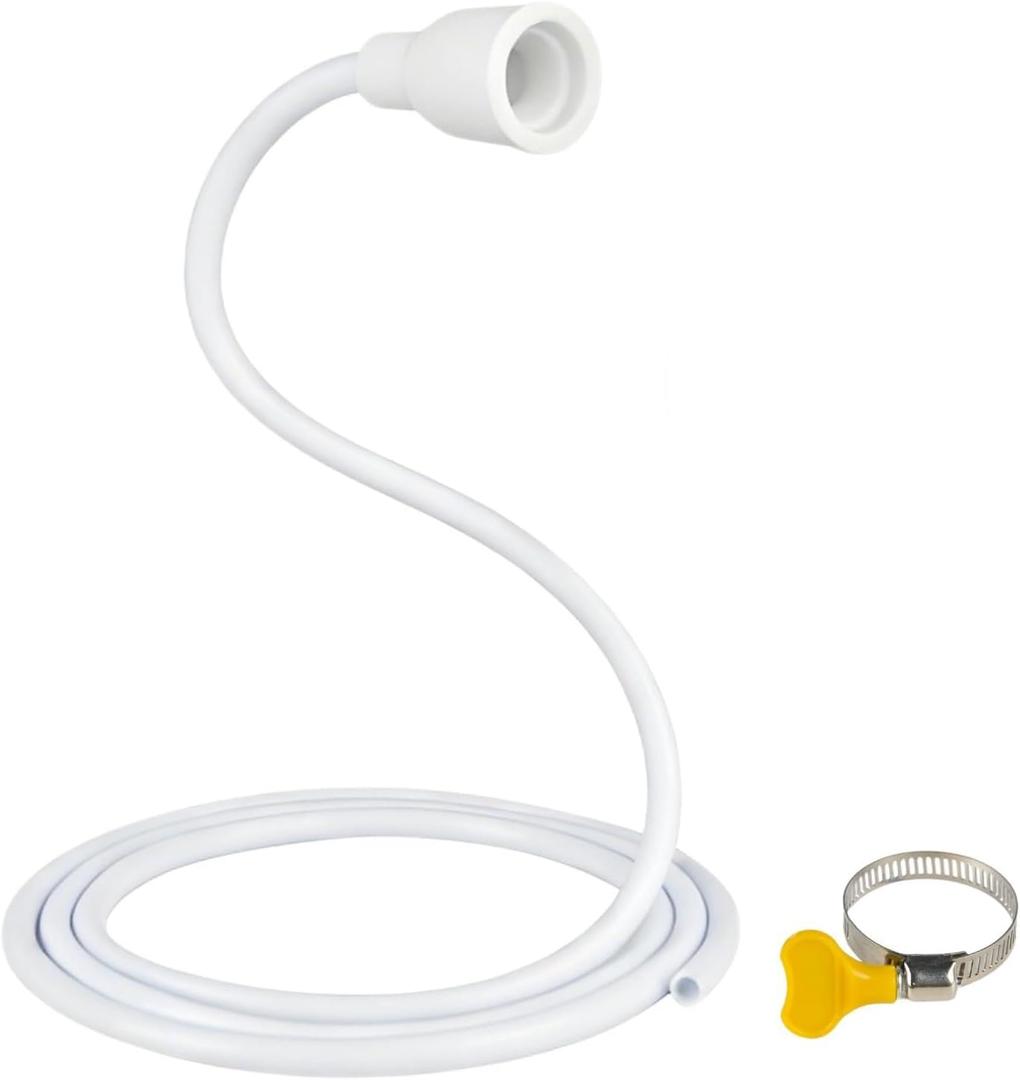 9.8FT Faucet Hose Adapter for Sink, PVC Sink Hose Attachment for Faucet, Extra Long Hose and Faucet Connector with Hose Clamp, Water Transfer Accessory for Indoor & Outdoor Garden Bucket Cleaning