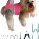 Kkiimatt Dog Grooming Hammock, XXS Grooming Harness for Dogs Trimming at Home,Dog Sling Restraint for Grooming with Thick Fabric Neck Support, Grooming Strap Hanger Holder for Claw Care