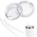 Replacement Straw Lids for YETI 10oz Mug, WineTumbler & Lowball | Shatter-Proof, Dishwasher Safe (Leak-Proof Straw & Spill-Proof Covers Included, 2-Pack)