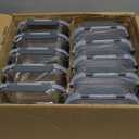 M MCIRCO 10-Pack,22 Oz Glass Meal Prep Containers,Glass Food Storage Containers with lids,Lunch Containers,Microwave, Oven, Freezer and Dishwasher (Gray)