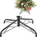 CCINEE Metal Christmas Tree Stand, Universal Folding Xmas Tree Stand 15.7 Inch Replacement Tree Stand Base for 3 Ft to 6 Ft Christmas Artificial Trees Fake Tree, Green