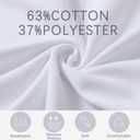 Men's Pique Polo Shirts Long Sleeve Cotton Blend Tipped Casual Collared Polo Shirts Business Classic Fit (White, XXL)