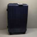 Coolife Luggage Expandable(only 28") Suitcase PC+ABS with TSA Lock Spinner 20in 24in 28in (navy, L(28IN))