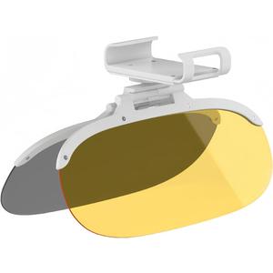 Day Night Polarized Sun Visor Extender for Car Trucks-Anti Glare UV Protection Clip On Shield, Shatterproof Optical Acrylic Heat Reducer Universal Adhesive-Free Sun Visor for Car Windshield (large-size)