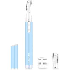 Eyebrow Trimmer, Precision Electric Eyebrow Razor for Women Battery-Operated Facial Hair Remover with Comb No Pulling Sensation Painless for Face Chin Neck, Upper-Lip, Peach-Fuzz