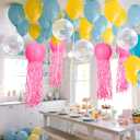 80PCS Under the Sea Party Decorations, Sea Sponge Inspired & Mermaid Birthday Decorations, Ocean Room Decor