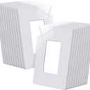 CML 1-Gang Decorator Screwless Wall Plates, 20 Pack Mid-Size Outlet Covers for Electrical Outlets and Switches, Midway Size 4.88" x 3.12", Gloss White, UL Listed