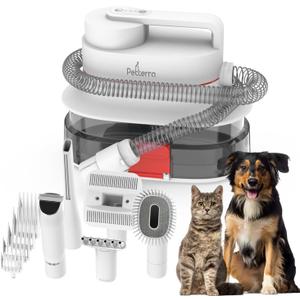 FurCare Pro 3-in-1 Grooming Kit with Vacuum Suction (99%) - Pet Dryer, Professional Clippers & Efficient Grooming Tools, 4L Dust Cup, Low Noise, Ideal for Dogs, Cats, and More
