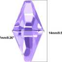 uxcell 50Pcs Crystal Glass Beads Purple Octagonal Drops Chandelier Pendants Decoration for DIY Light Accessories 14 * 7.6mm