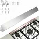 30" Slide-In Range Rear Filler Kit, Slide In Range Gap Filler Kit, Stove Gap Universal Triangular Filler Strip, Cooktop Trim Kit for Whirlpool & Most Brands, Durable Aluminum, Black