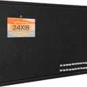 Bulletin Board, 24 x 18 inches Decorative Felt Pin Board, Vision Board Cork Board Alternative for Wall, Foldable Photo Board Self-Adhesive Vision Board Mood Board with 20 Pushpins - Black