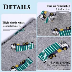 Finihen Boys Boxer Underwear Cotton Briefs Kids Toddler Boys Dinosaur Truck Panties 4 y