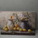 SAQANVAN Vintage Lemons Canvas Wall Art Country Kitchen Wall Decor picture Antique Fruit Painting Prints Farmhouse Still life Artwork for Country Style Home Decoration 24x16in