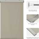 MYshade Free-Stop Cordless Roller Shades for Windows Room Darkening Roller Shades & Blinds Same Color Both Sides Fabric Pull Down Shade for Home Office Indoor Easy to Install Grey(31" W X 72" H)