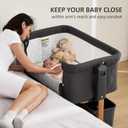 3 in 1 Baby Bassinet, Rocking Bassinet, Bedside Bassinet, 6-Height Adjustable, Bassinet Bedside Sleeper for Baby with Comfy Mattress, Breathable Mesh, Large Storage Basket | Safety bassinet, rocking bassinet, comfy mattress, ample storage