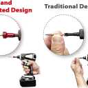 BIG RED BHT-5MTIB01R-4 Torin Hex Shank Screwdriver Bits, Magnetic Torsion Impact Bit Set, 5-Piece