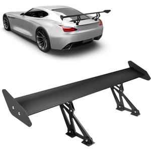 Seeutek GT Wing Spoiler 43.3 Inch Lightweight Aluminum Single Rear Wing, Adjustable Angle Car Spoiler Universal, Rear Spoiler for Cars Single Deck Black